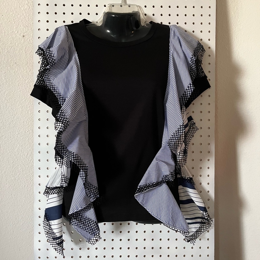 CQ by CQ - Caribbean Queen Ruffled Stretchy Tee Size M